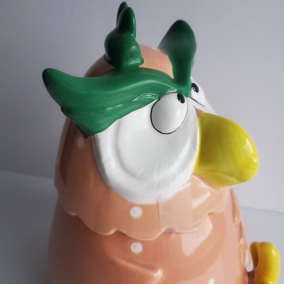 Vintage Ceramic Owl Cookie Jar Countertop Food Snacks Storage Cute Whimsy Fun - Picture 9 of 15
